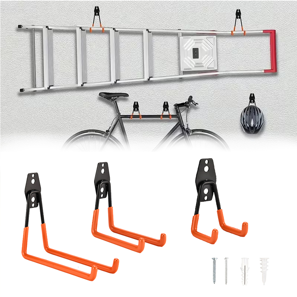 Smart Garden Storage - Schwerlast-Wandhalterung Metallhaken Garagenorganizer Fahrrad-Leiter-Aufhänger Rutschfester Aufbewahrungshaken