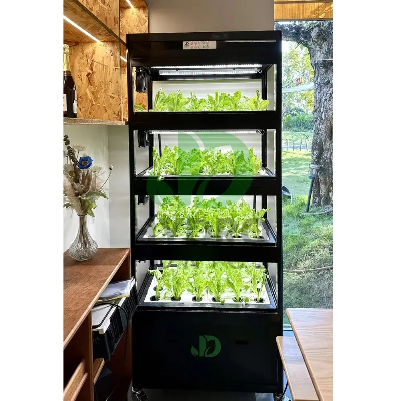 Aquaponics Home Kit - Hydroponic-Schrank-Wachstumsset mit 108 Löchern, 3-lagiges Aquaponic-Pflanzsystem