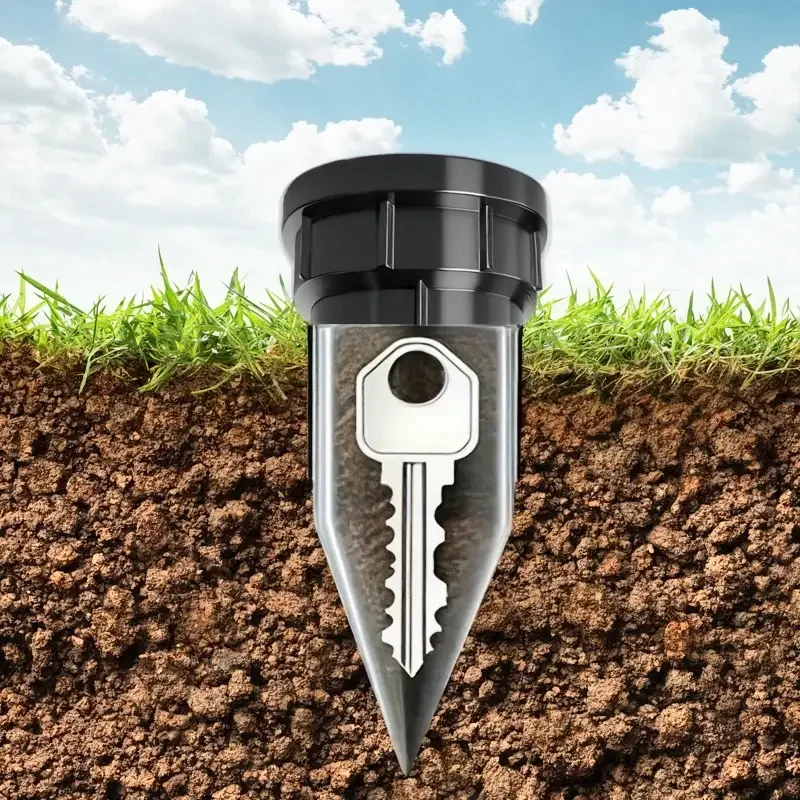 Smart Garden Storage - Täuschend Echter Sprinkler-Schlüsselversteck, Wasserdichte Outdoor-Schlüsselbox, Langlebiger