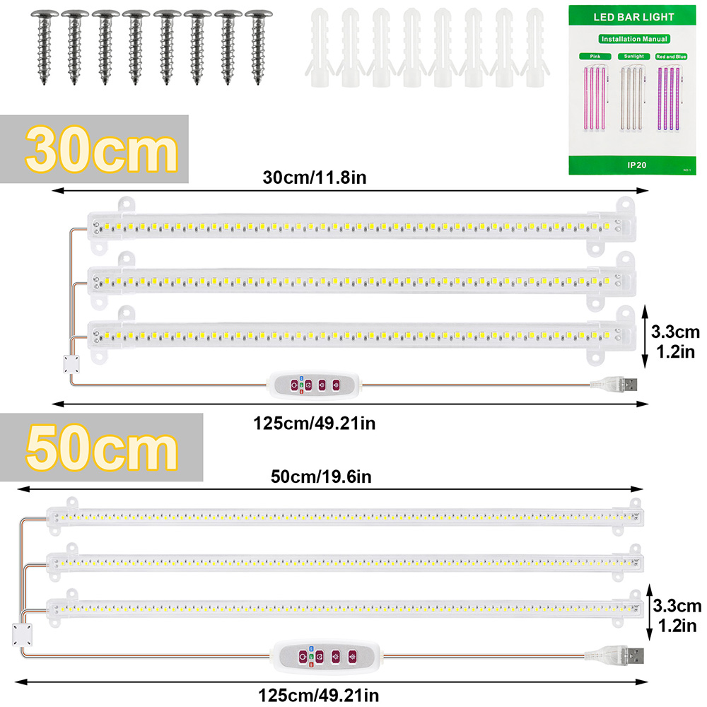 1/2/3/4 kopf LED Wachsen Licht – Led Plant Light Strip Bewertung und Preis