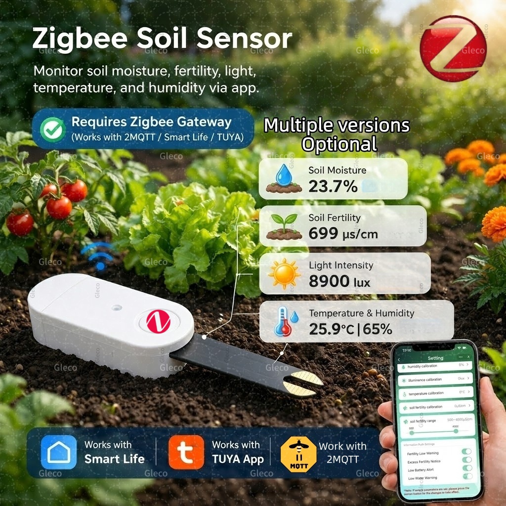 Zigbee Bodenfeuchtigkeits-, Te – Smart Zigbee Garden Light Bewertung und Preis
